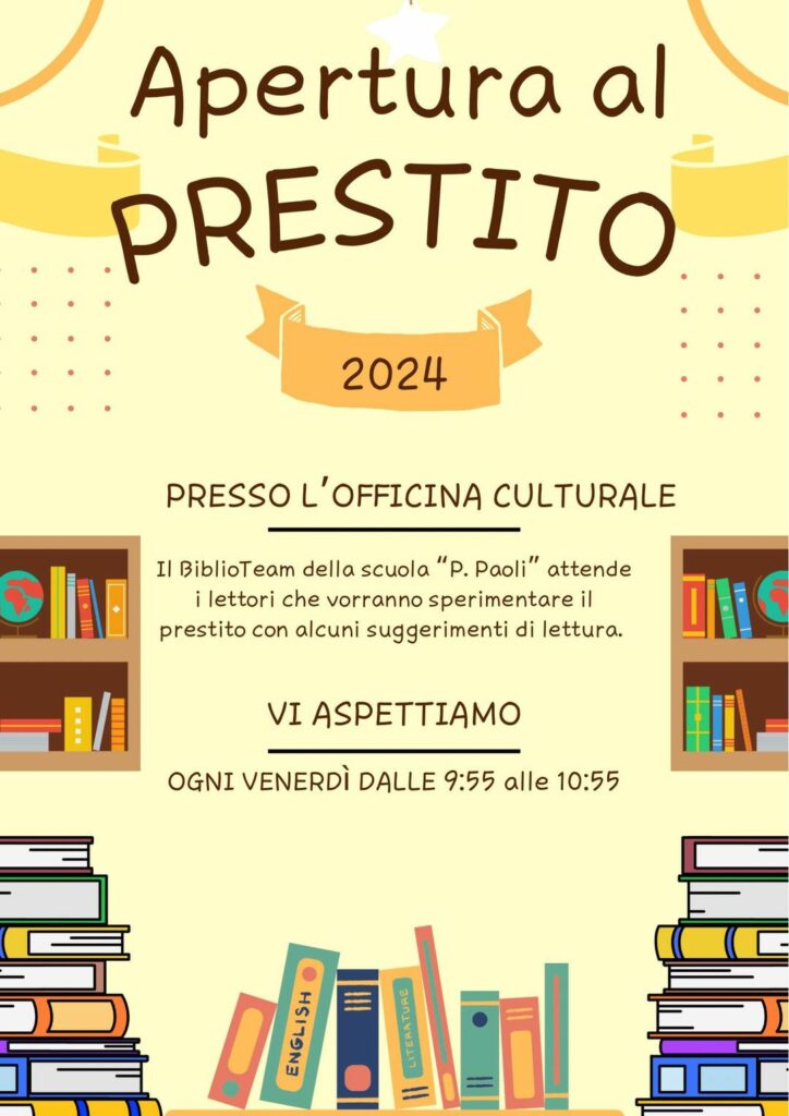 Apertura al prestito di libri - Biblioteca Paoli